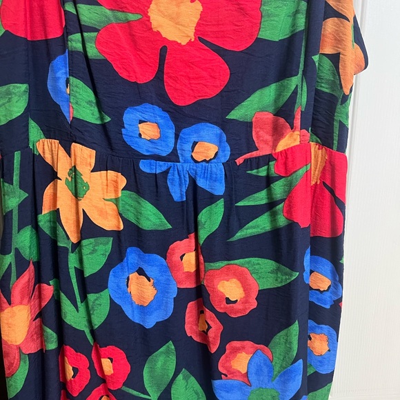 Skies Are Blue Floral Maxi Dress - Black, Red, Blue, Green - Picture 2 of 5